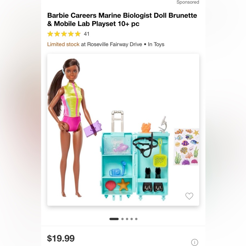 Brand New Barbie doll with accessories - Marine Biologist